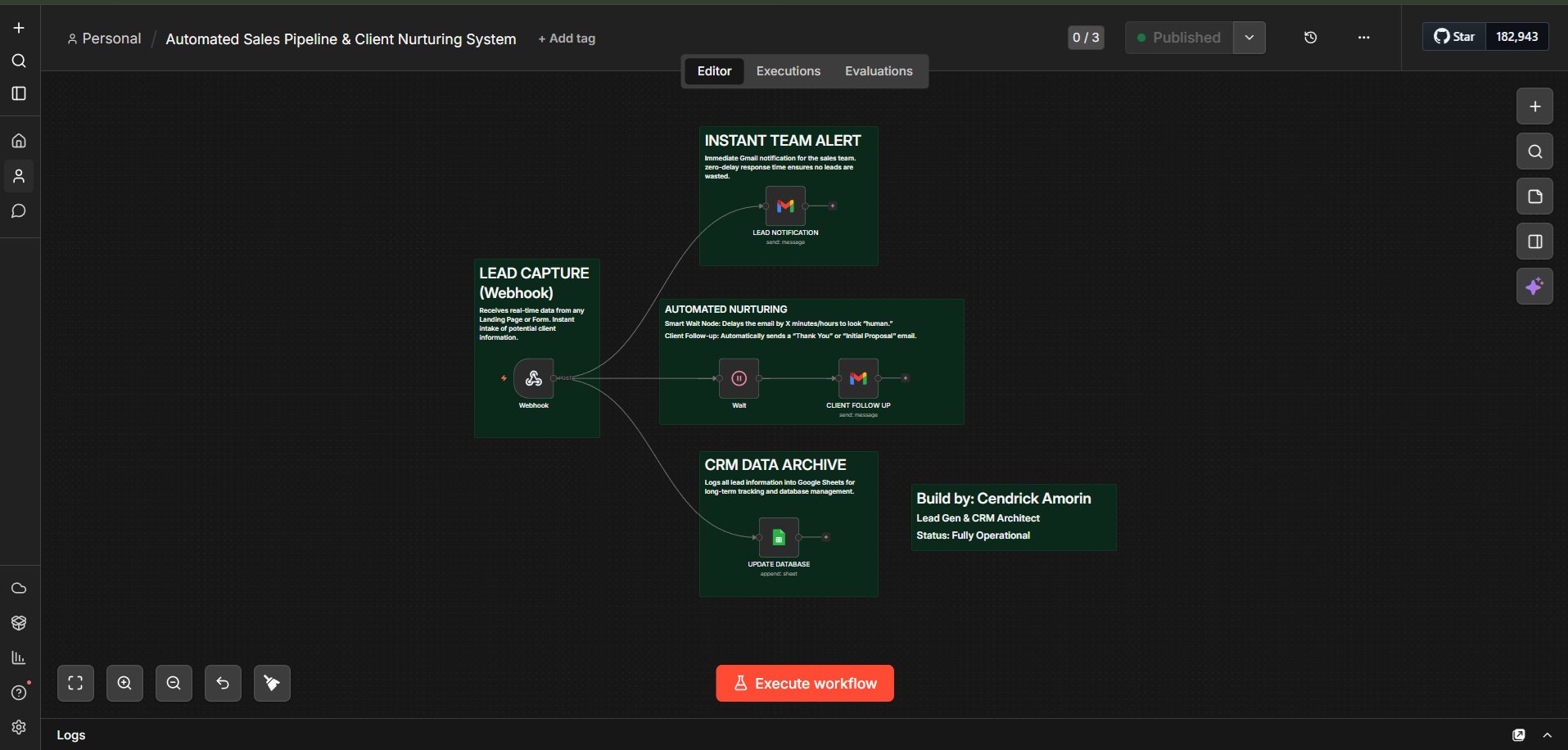 Automated Sales Pipeline & Client Nurturing System